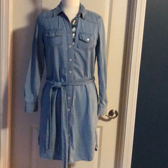 draper james chambray shirt dress